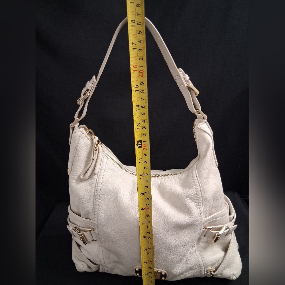 Michael Kors Cream Leather Satchel with Gold Hardware - Picture 5 of 12